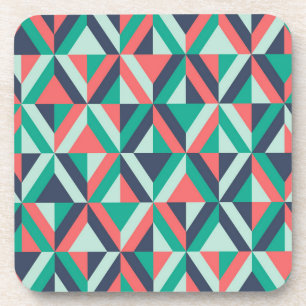 Mitte- des Jahrhundertsmodernes geometrisches Getränkeuntersetzer
