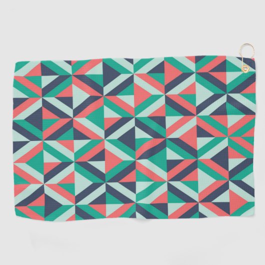 Mitte- des Jahrhundertsmodernes geometrisches Golfhandtuch (Horizontal)