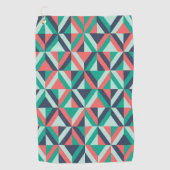 Mitte- des Jahrhundertsmodernes geometrisches Golfhandtuch (Vorderseite)