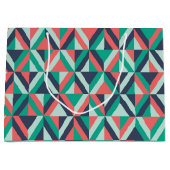 Mitte- des Jahrhundertsmodernes geometrisches Große Geschenktüte (Vorderseite)