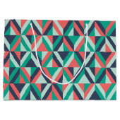 Mitte- des Jahrhundertsmodernes geometrisches Große Geschenktüte (Rückseite)