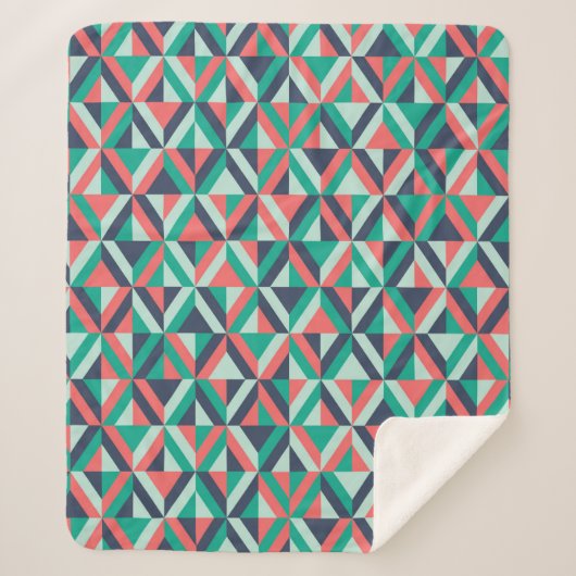 Mitte- des Jahrhundertsmodernes geometrisches Sherpadecke (Vorderseite)