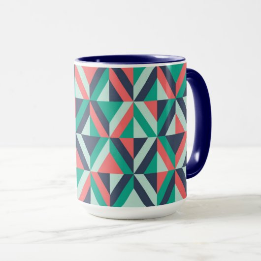 Mitte- des Jahrhundertsmodernes geometrisches Tasse (VorderseiteRechts)