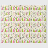 Mitte- des Jahrhundertsmodernes Geschenkpapier (Flach)