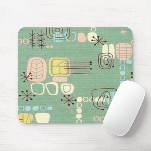 Mitte- des Jahrhundertsmodernes Grafikdesign Mousepad (Mit Mouse)