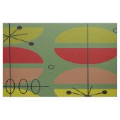 Mitte- des Jahrhundertsmodernes grünes abstraktes Stoff (Fat Quarter (45,7 x 55,9 cm))