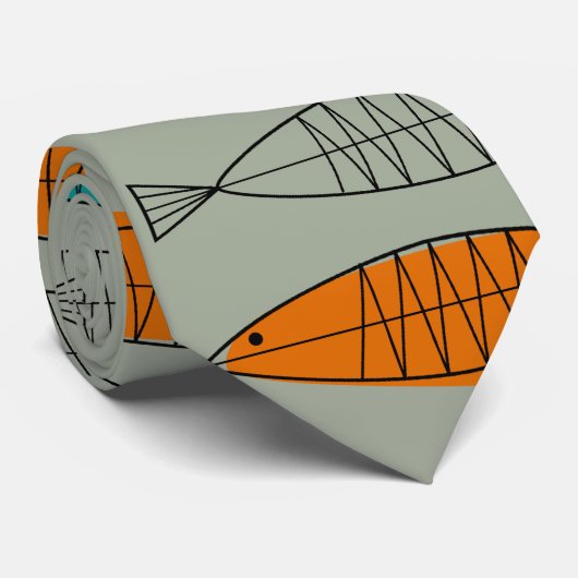 Mitte- des Jahrhundertsmodernes Krawatte (Gerollt)