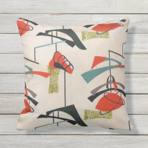 Mitte- des Jahrhundertsmodernes mobiles Kissen Für Draußen