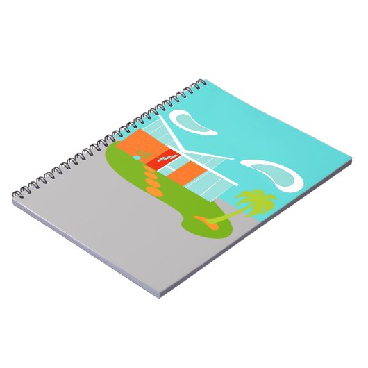 Mitte- des Jahrhundertsmodernes Notizblock (Linke Seite)