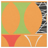 Mitte- des Jahrhundertsmodernes orange Stoff (Nahaufnahme)