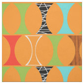 Mitte- des Jahrhundertsmodernes orange Stoff (Muster)