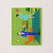 Mitte- des Jahrhundertsmodernes Paar-Puzzlespiel Puzzle (Vertikal)