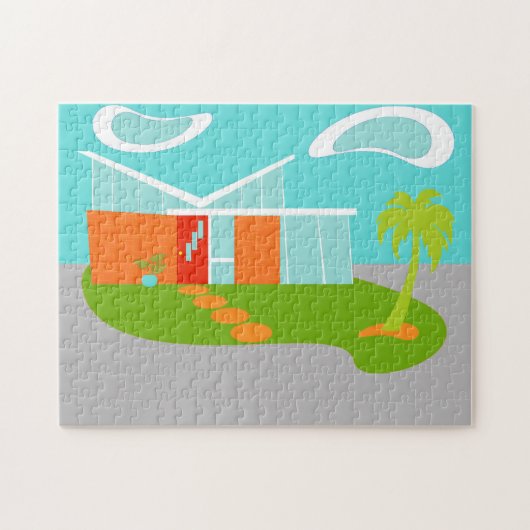 Mitte- des Jahrhundertsmodernes Puzzle (Horizontal)