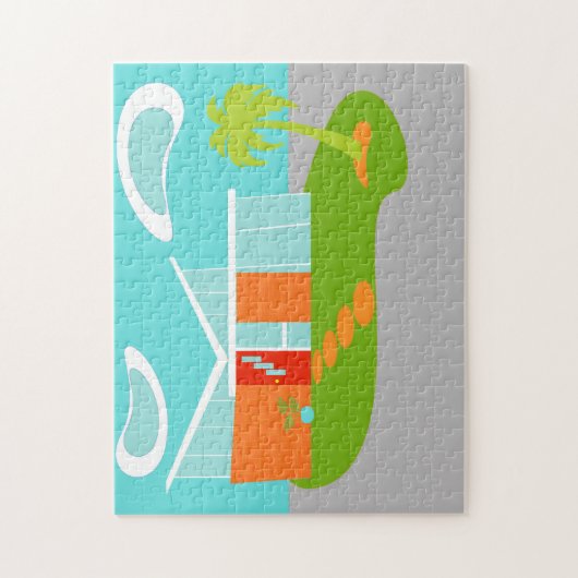 Mitte- des Jahrhundertsmodernes Puzzle (Vertikal)
