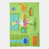Mitte- des Jahrhundertsmodernes Retro Geschirrtuch (Vertikal)