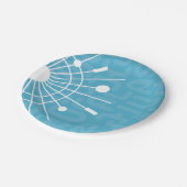 Mitte des Jahrhundertsmodernes Retro Pappteller (Schrägansicht)