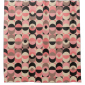 Mitte- des Jahrhundertsmodernes rosa Muster Duschvorhang (Vorderseite)