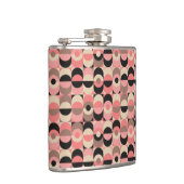 Mitte- des Jahrhundertsmodernes rosa Muster Flachmann (Rechts)