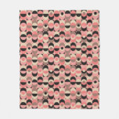 Mitte- des Jahrhundertsmodernes rosa Muster Fleecedecke (Vorderseite)