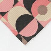 Mitte- des Jahrhundertsmodernes rosa Muster Fleecedecke (Ecke)