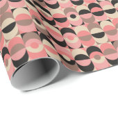Mitte- des Jahrhundertsmodernes rosa Muster Geschenkpapier (Rolleneckpunkt)