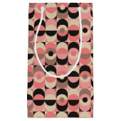 Mitte- des Jahrhundertsmodernes rosa Muster Kleine Geschenktüte (Vorderseite)