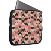 Mitte- des Jahrhundertsmodernes rosa Muster Laptopschutzhülle (Vorne Rechts)