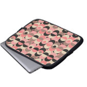 Mitte- des Jahrhundertsmodernes rosa Muster Laptopschutzhülle (Vorne Knopf)