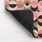 Mitte- des Jahrhundertsmodernes rosa Muster Mousepad (Ecke)
