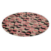 Mitte- des Jahrhundertsmodernes rosa Muster Schneidebrett (Ecke)