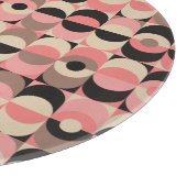 Mitte- des Jahrhundertsmodernes rosa Muster Schneidebrett (Ecke)