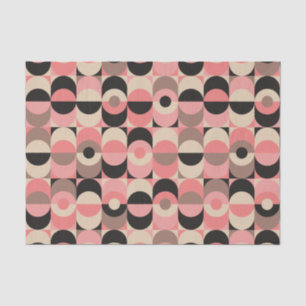 Mitte- des Jahrhundertsmodernes rosa Muster Seidenpapier