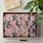 Mitte- des Jahrhundertsmodernes rosa Muster Seidenpapier (Geschenk)