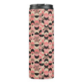Mitte- des Jahrhundertsmodernes rosa Muster Thermosbecher (Rückseite)