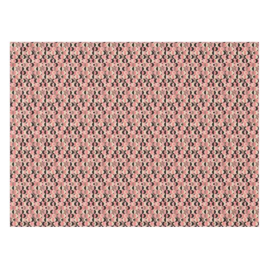Mitte- des Jahrhundertsmodernes rosa Muster Tischdecke (Vorderseite (Horizontal))