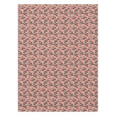 Mitte- des Jahrhundertsmodernes rosa Muster Tischdecke (Vorderseite)