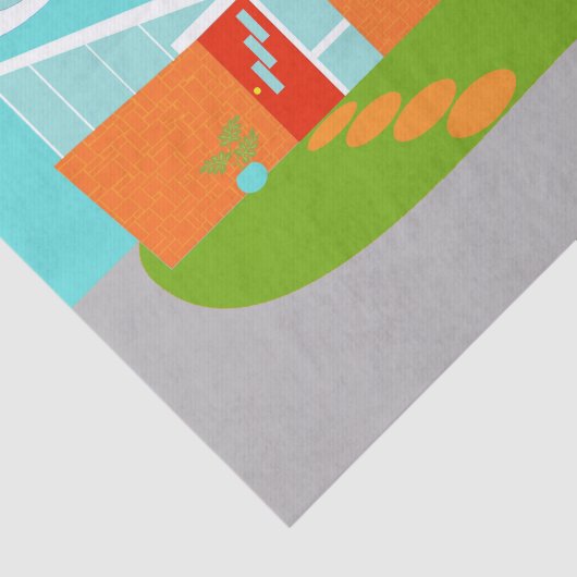 Mitte- des Jahrhundertsmodernes Seidenpapier (Ausschnitt)