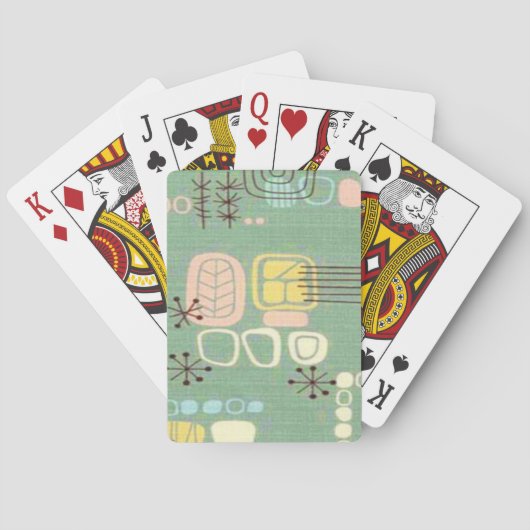 Mitte- des Jahrhundertsmodernes Spielkarten (Rückseite)