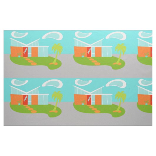 Mitte- des Jahrhundertsmodernes Stoff (Fat Quarter (45,7 x 55,9 cm))