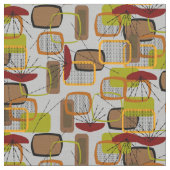 Mitte- des Jahrhundertsmodernes Stoff (Nahaufnahme)