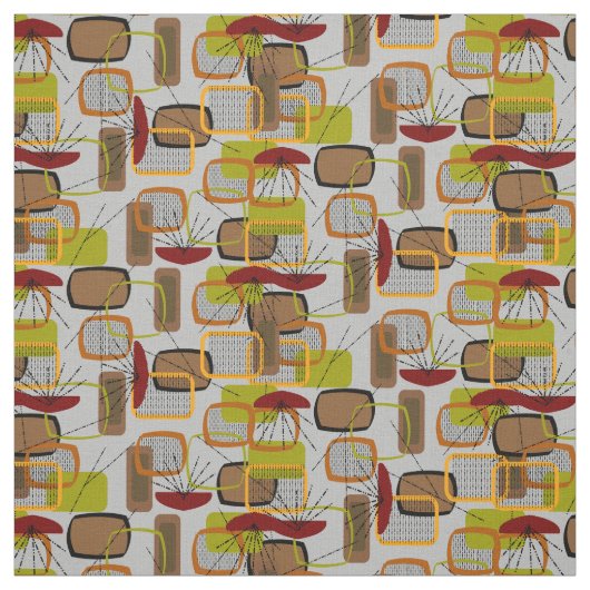 Mitte- des Jahrhundertsmodernes Stoff (Muster)