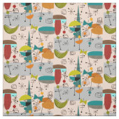 Mitte- des Jahrhundertsmodernes Stoff (Muster)