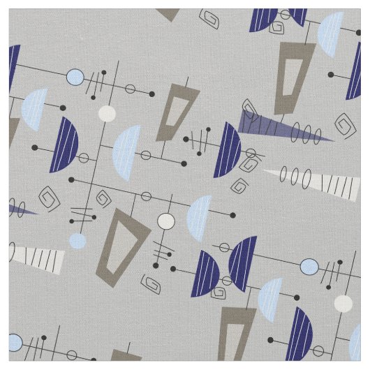 Mitte- des Jahrhundertsmodernes Stoff (Nahaufnahme)