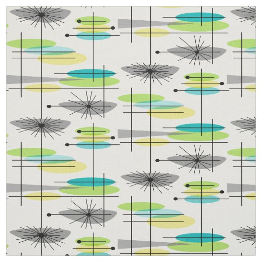 Mitte- des Jahrhundertsmodernes Stoff (Muster)