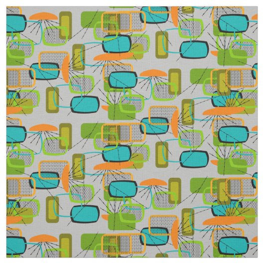 Mitte- des Jahrhundertsmodernes Stoff (Muster)