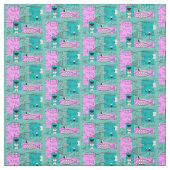 Mitte- des Jahrhundertsmodernes wunderliches Stoff (Muster)