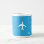 Mitte- des JahrhundertsRetro blauer Jet Kaffeetasse (Mittel)