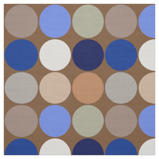 Mitte- des Jahrhundertsriesige Punkte, Taupe, Stoff (Muster)