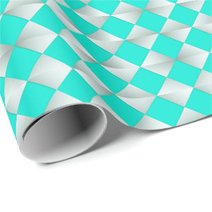 Mitte- des Jahrhundertssatin-Diamanten - Silber Geschenkpapier
