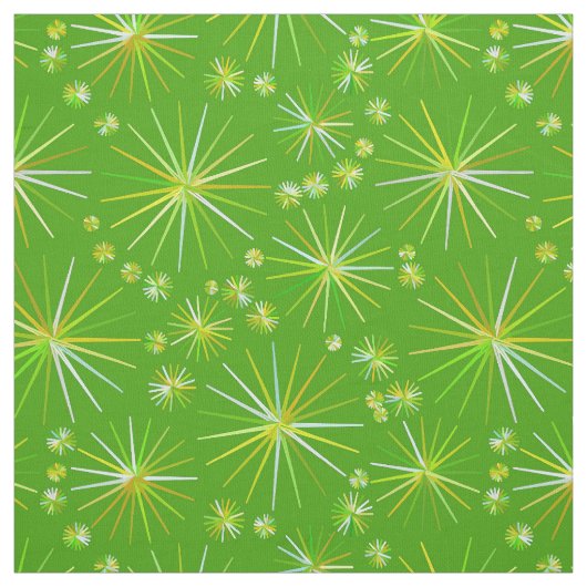 Mitte des Jahrhundertssputnik-Muster, Olivgrün Stoff (Muster)